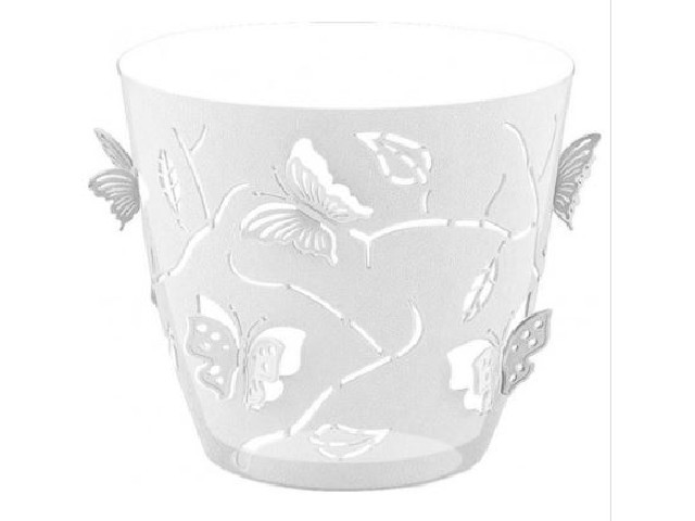 Горшок для цветов Butterflies со вставкой с дренажными отверстиями для орхидей 2,5 л круглый прозрач